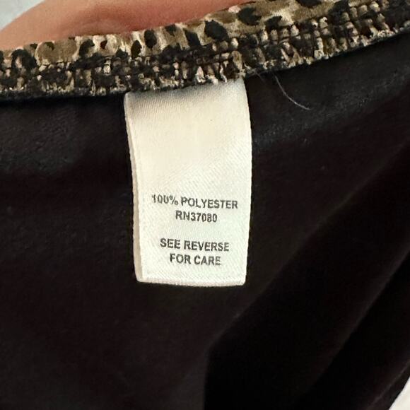 Cato Woman Black and Brown Animal Print Skirt and Top Set, Size 26W, Pre-owned - Picture 7 of 9